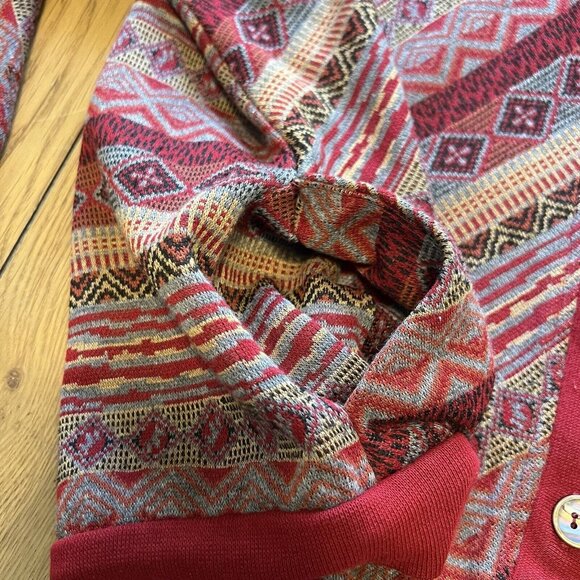 Graff Californiawear Colorful Open Cardigan Size Measure Cottagecore Grandmacore - Picture 10 of 10